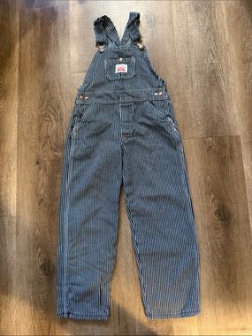 Round House Hickory Stripe BIB Overalls Size 7